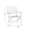 Flash Furniture Tolleson 5-Pc Adirondack Dining Set w/48-in Rnd Recycled HDPE Table and 4 Chairs w/Cupholders, Wht LE-HMP-248-2037-WHT-GG - alternate 2